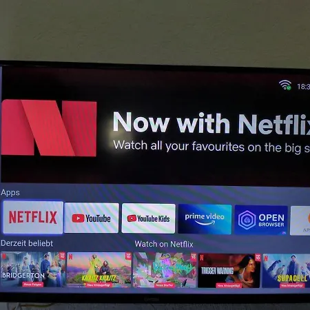 Waldstadt Charme Hideaway Kueche-balkon-netflix * Καρλσρούη